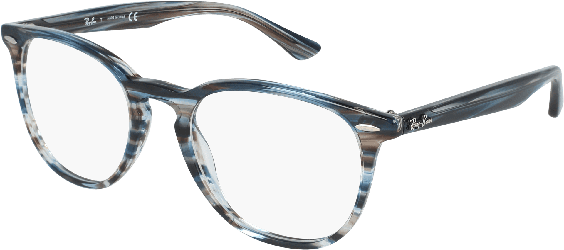 Designer Acetate Eyeglasses Transparent Frame PNG