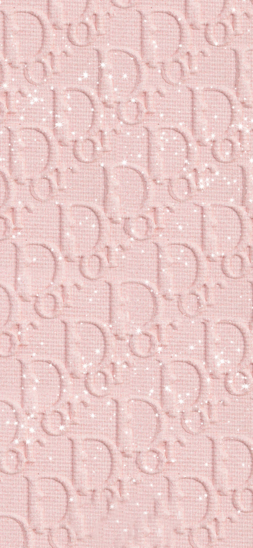 Klassisk Pink Dior Designer Æstetisk Logo Valg. Wallpaper