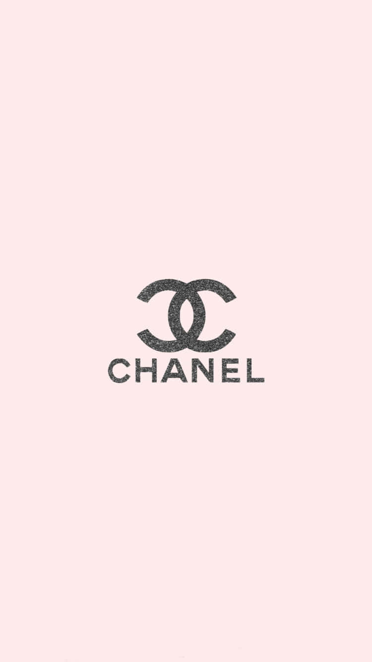 Rosaminimalistische Chanel-designer-ästhetik-illustration Wallpaper