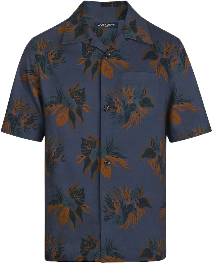 Designer Floral Print Shirt PNG
