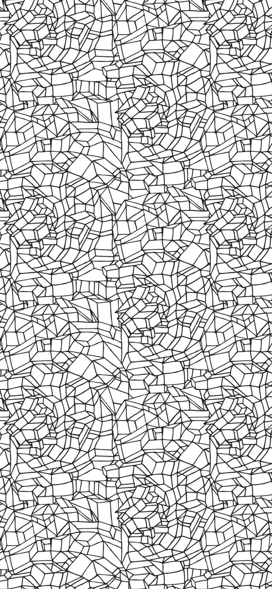 Einschwarz-weißes Muster Mit Vielen Linien. Wallpaper