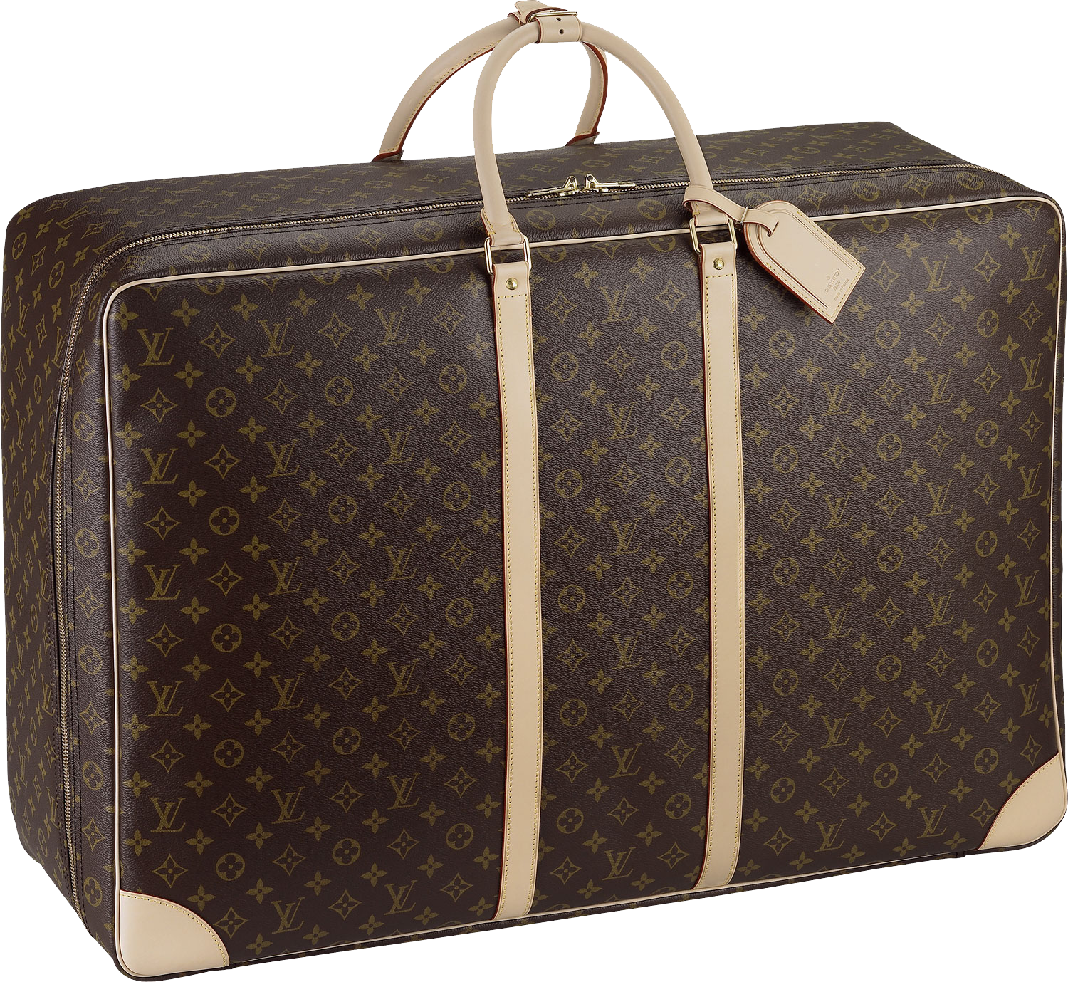 Designer Monogram Suitcase PNG