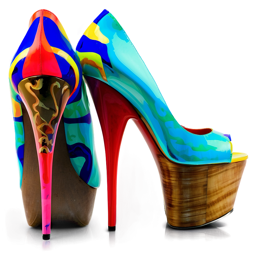 Designer Platform Heels Png 06122024 PNG