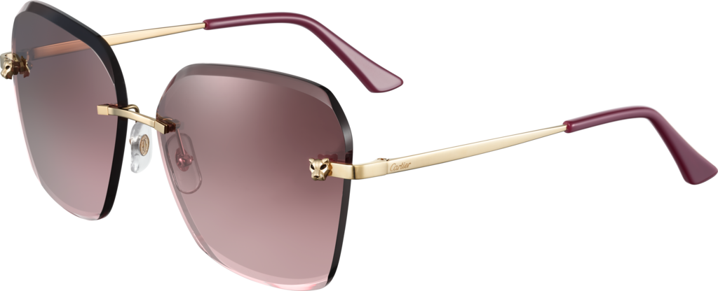 Download Designer Rimless Sunglasses Maroon Accents 0882