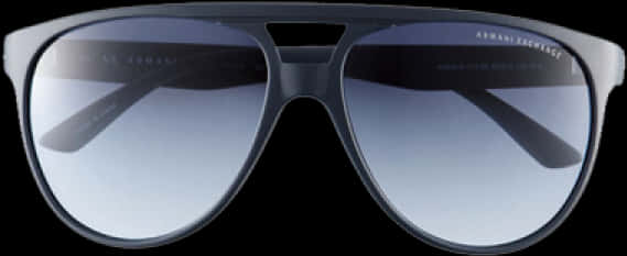 Designer Sunglasses Black Frame Gradient Lenses PNG