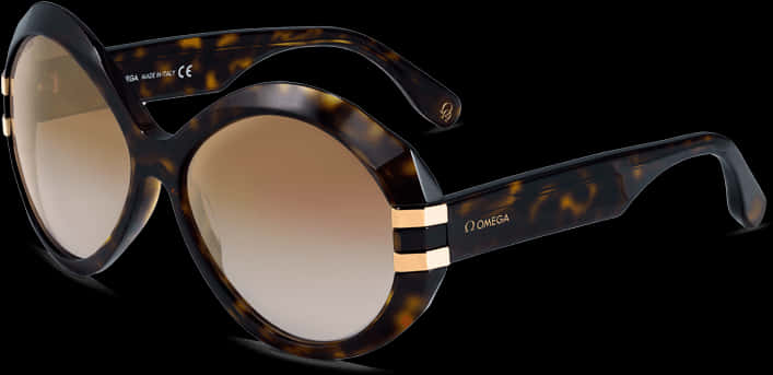 Designer Tortoiseshell Sunglasses PNG