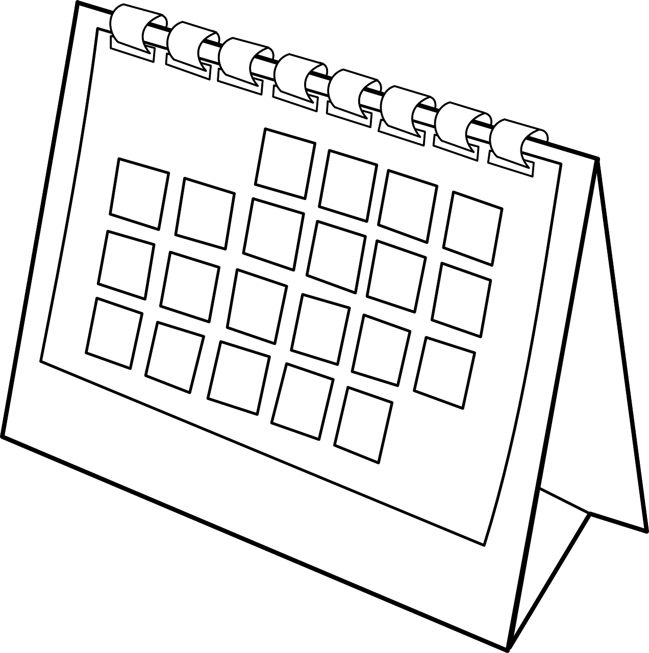Desk Calendar Clipart Vector PNG