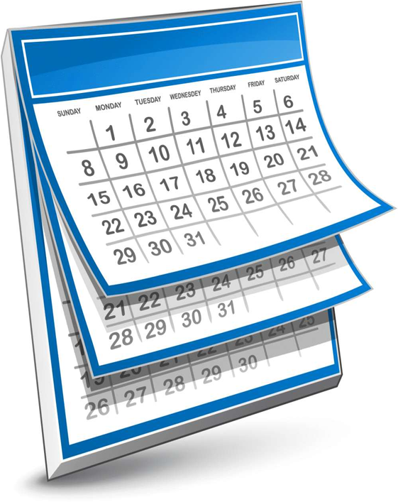 Desk Calendar Pages Fanning Out PNG