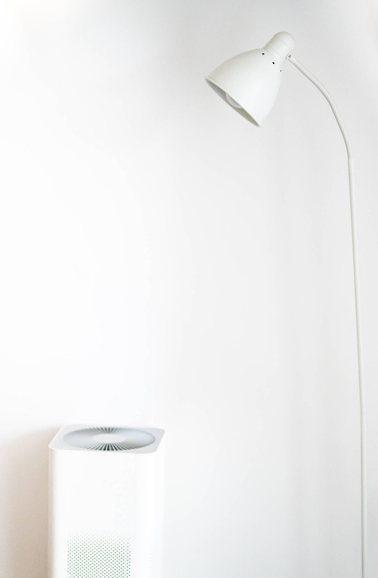 Desk Lamp In White Background Wallpaper