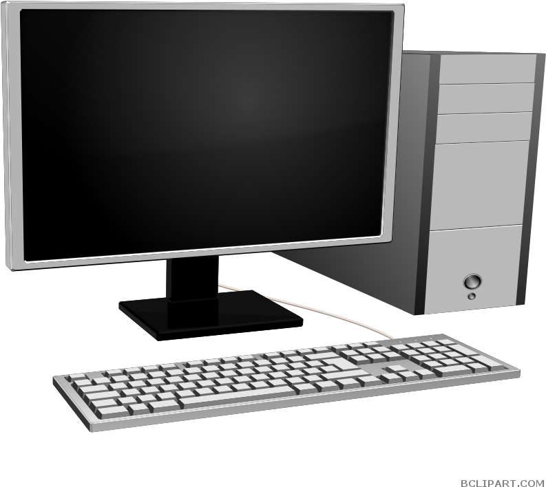 Desktop Computer Setup Clipart PNG