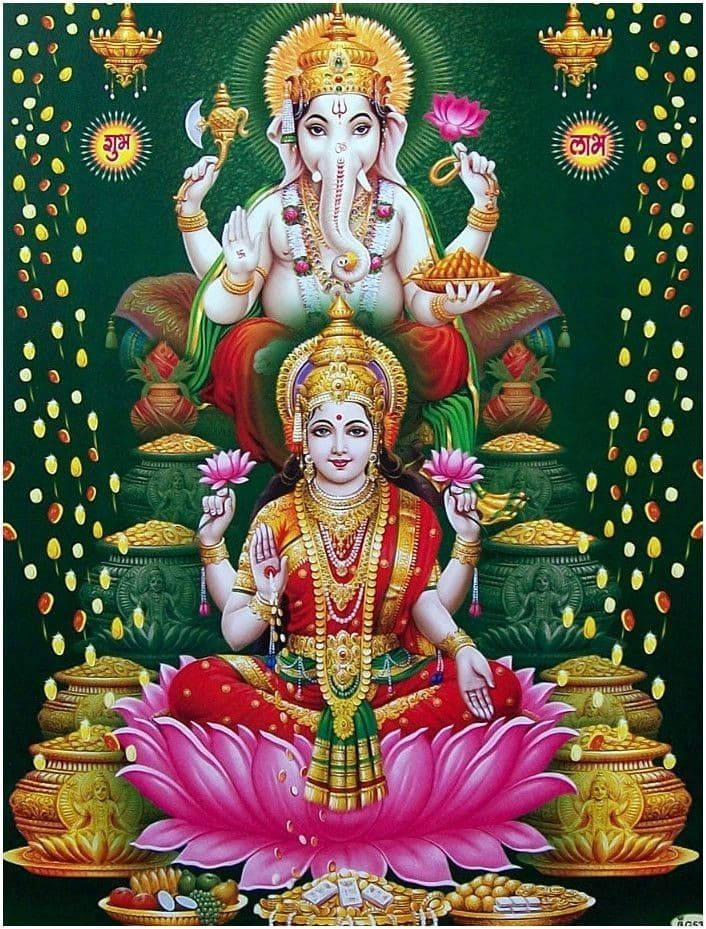 Desktop Lakshmi Devi E Ganesh Papel de Parede
