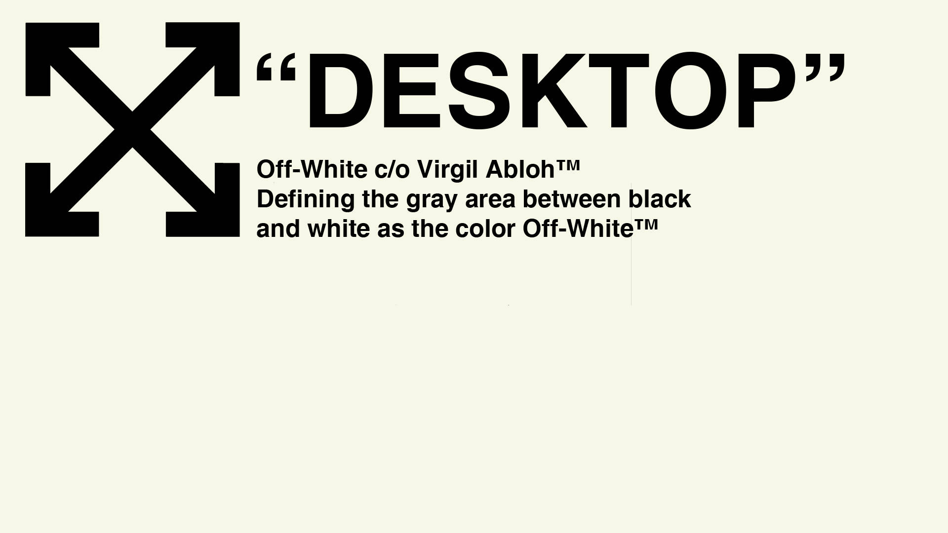 Desktop Off White logo wallpaper
