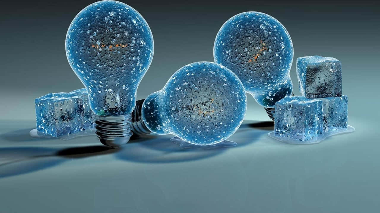 Incandescent Light Bulbs Ice Desktop Pc Background