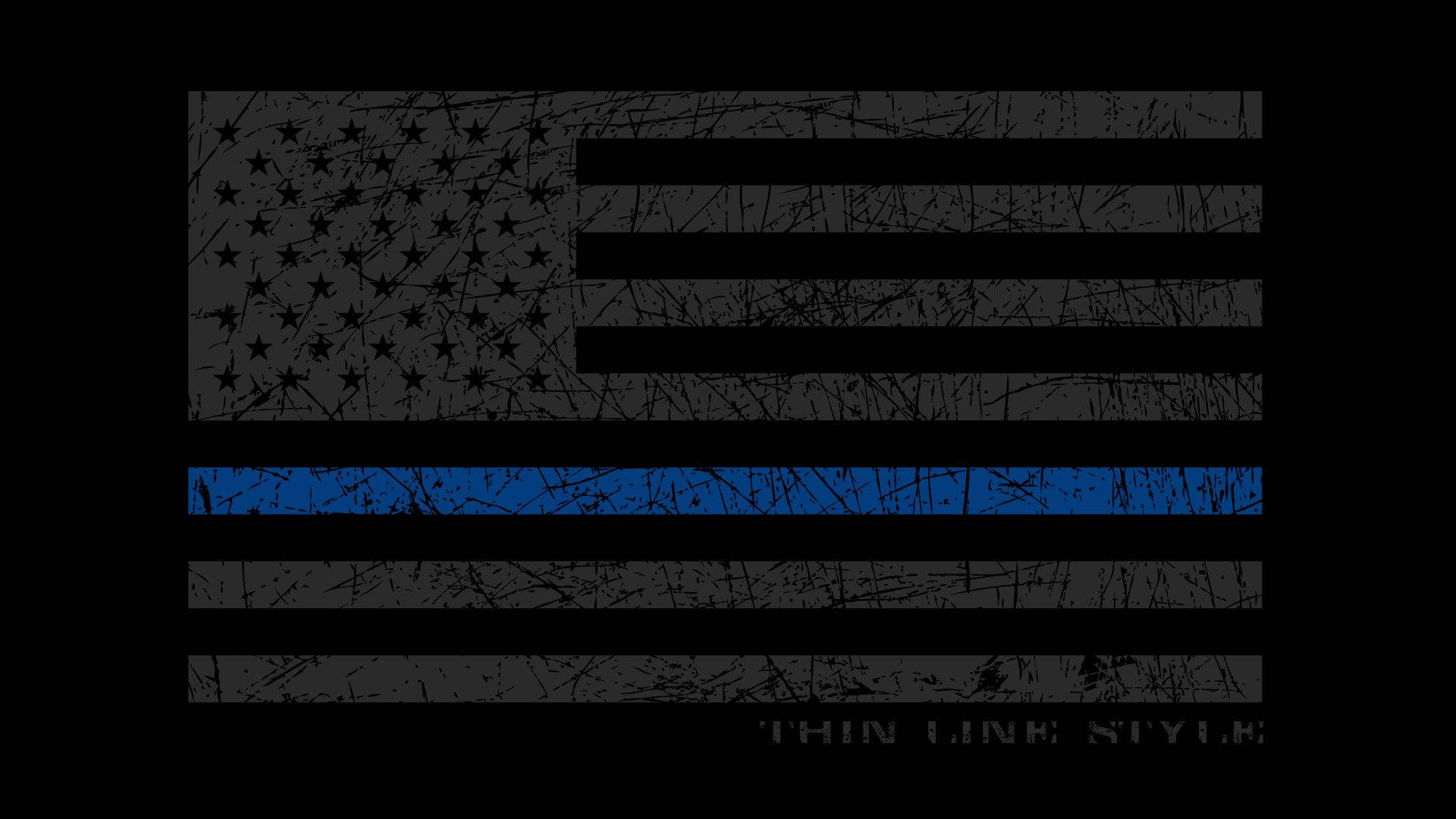 Thin Blue Line: An Expression of Support for The Law Enforcement Community Wallpaper