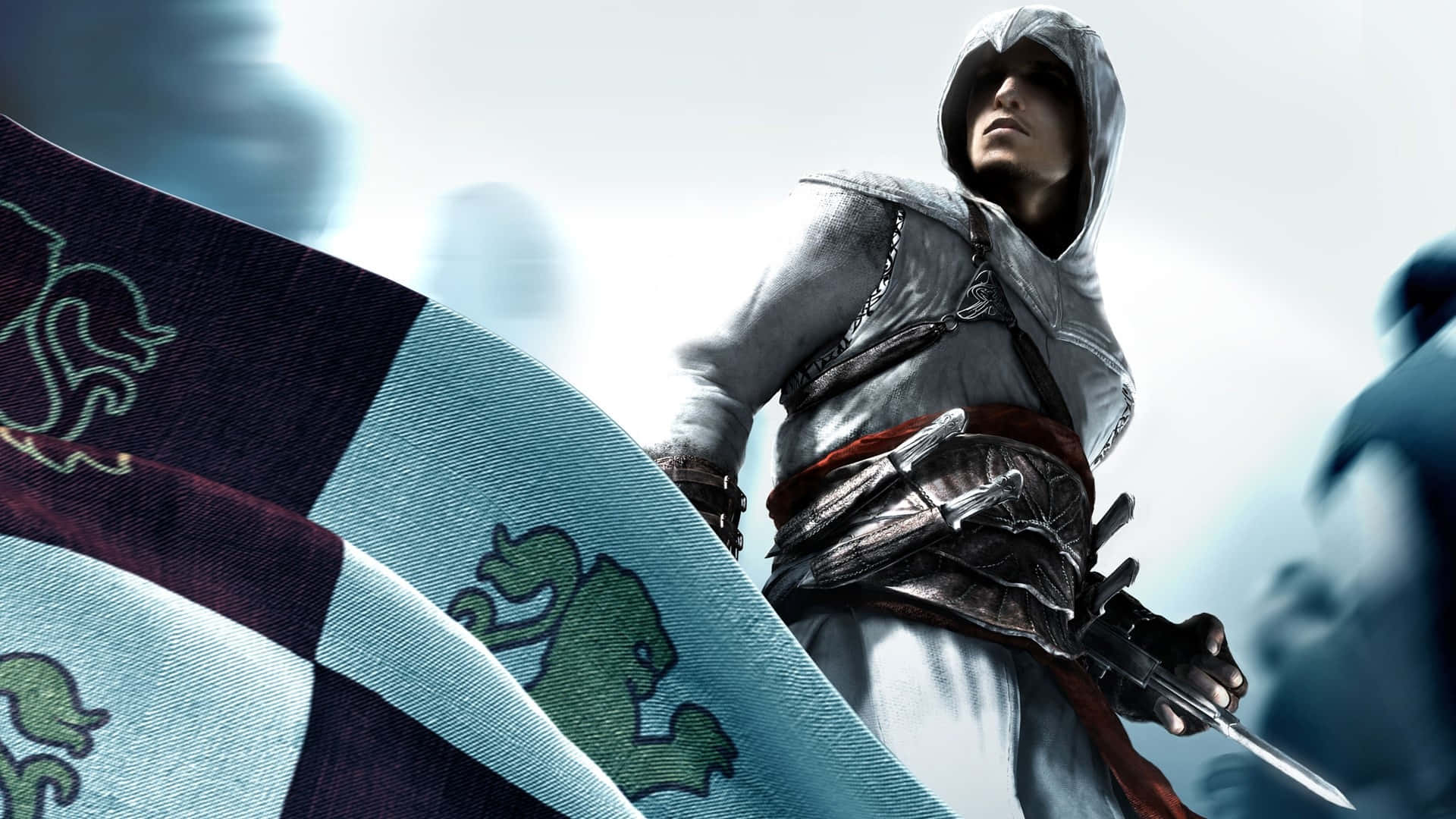 Unacaptura De Pantalla Dinámica De Desmond Miles En Acción Del Popular Videojuego Assassin's Creed. Fondo de pantalla