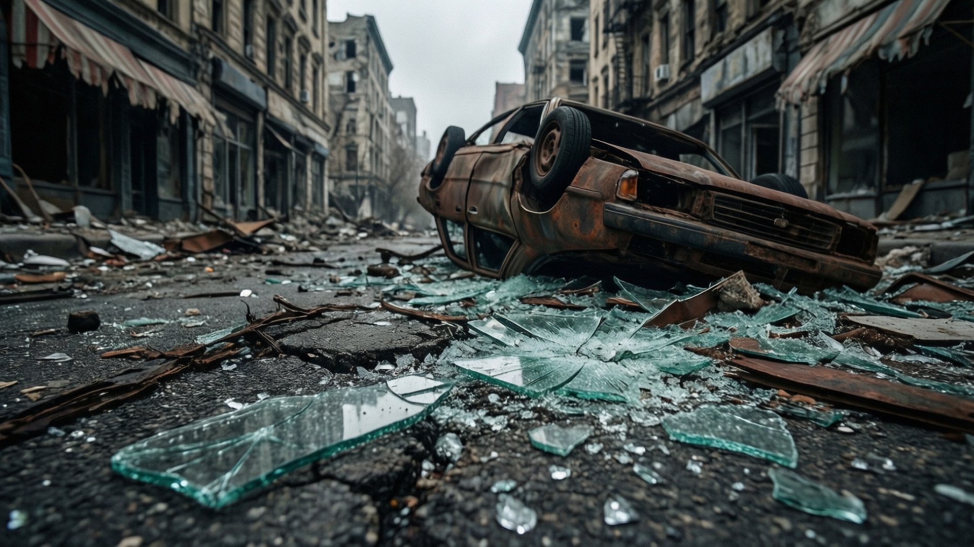 Verlaten Straatniveau Achtergronden