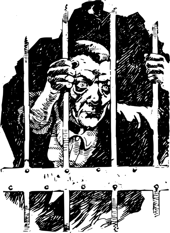 Despair Behind Bars PNG — Solid black background with no visible elements or textures.
