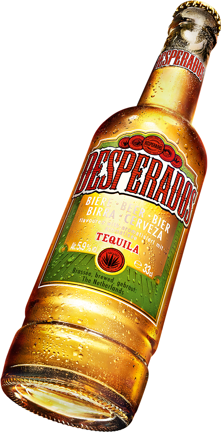 Desperados Tequila Flavored Beer Bottle PNG