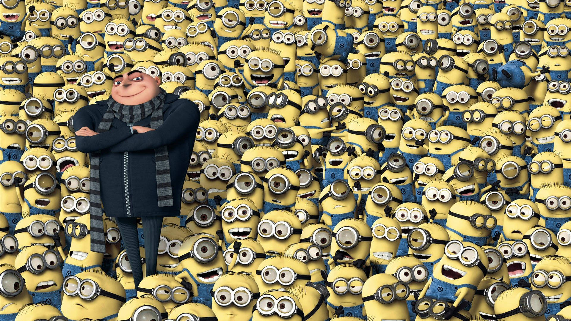Despicable Me Gru With Minions wallpaper.