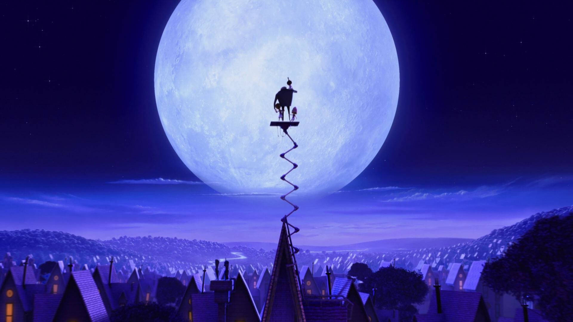 Despicable Me Iconic Moon Scene Background