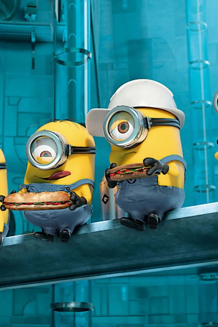 Eating Sandwitch Despicable Me Minion Iphone Wallpaper