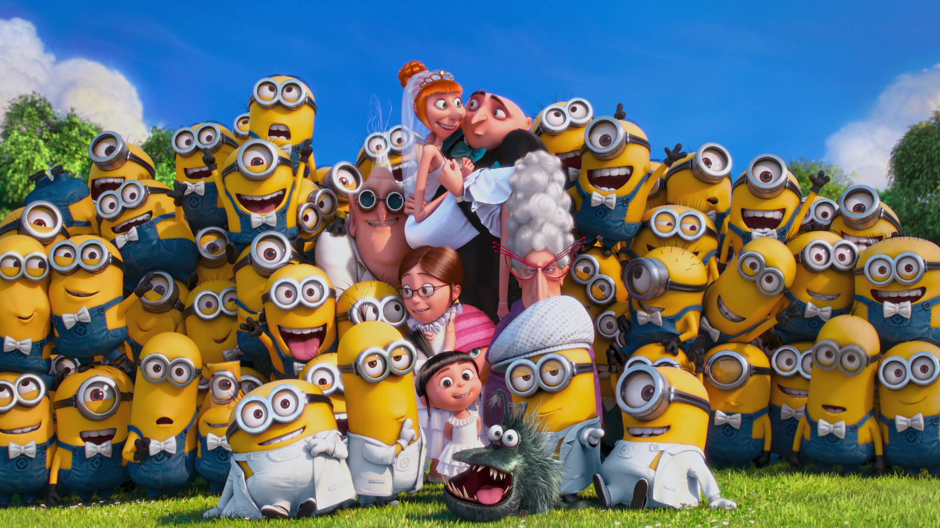 Despicable Me Wedding Family Picture Background