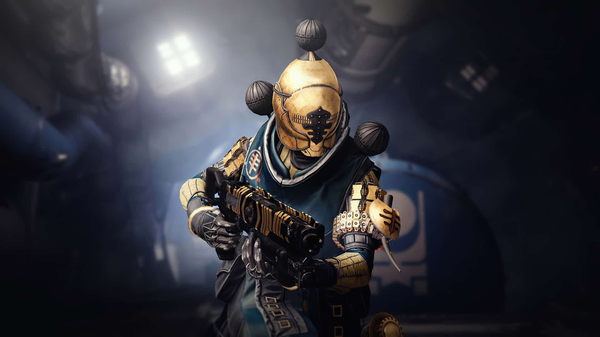 Destiny 2 4k Uhd Warrior In Golden Armor Wallpaper
