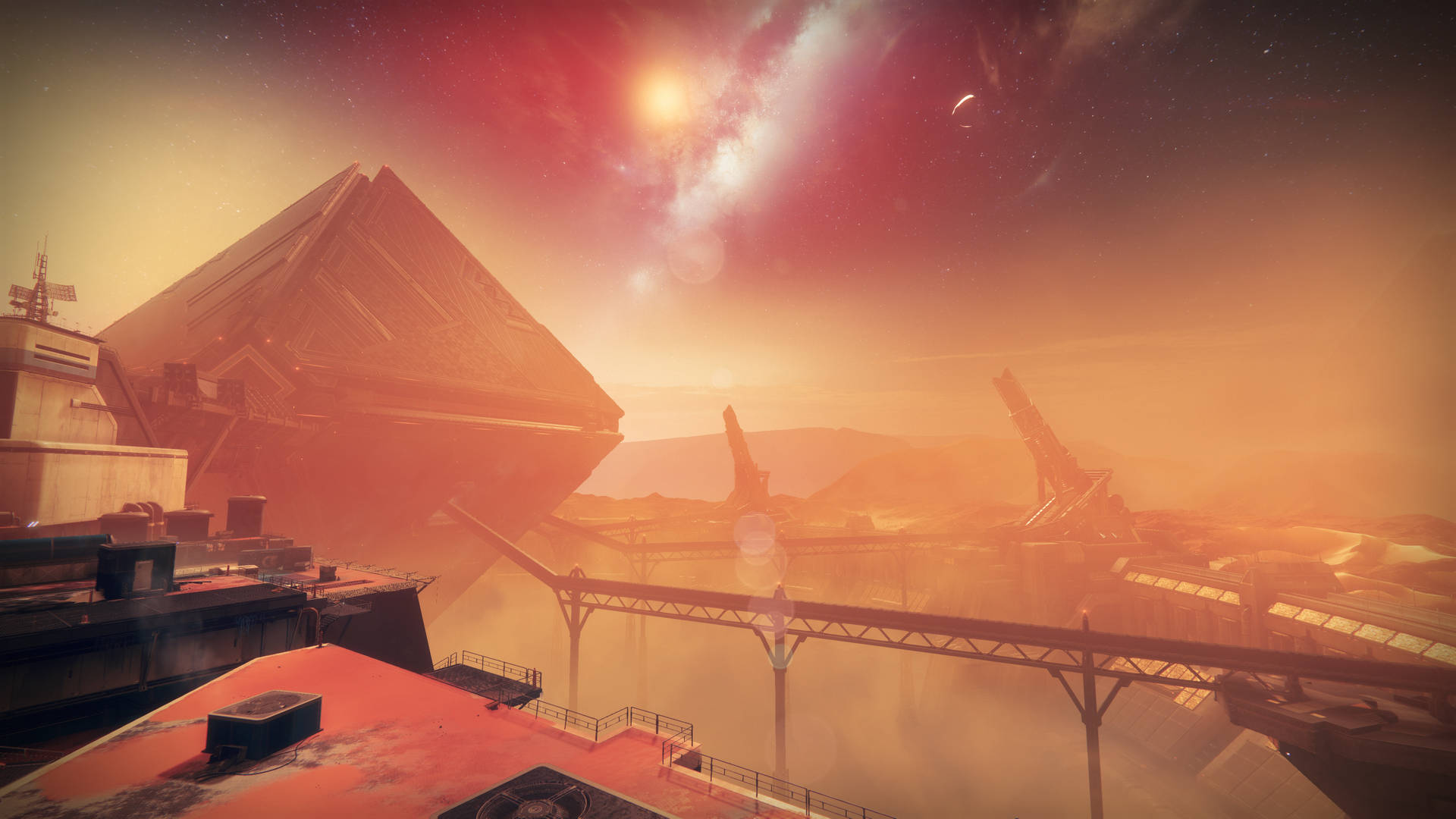Destiny 2 Beyond Light City With Brown Skies Wallpaper