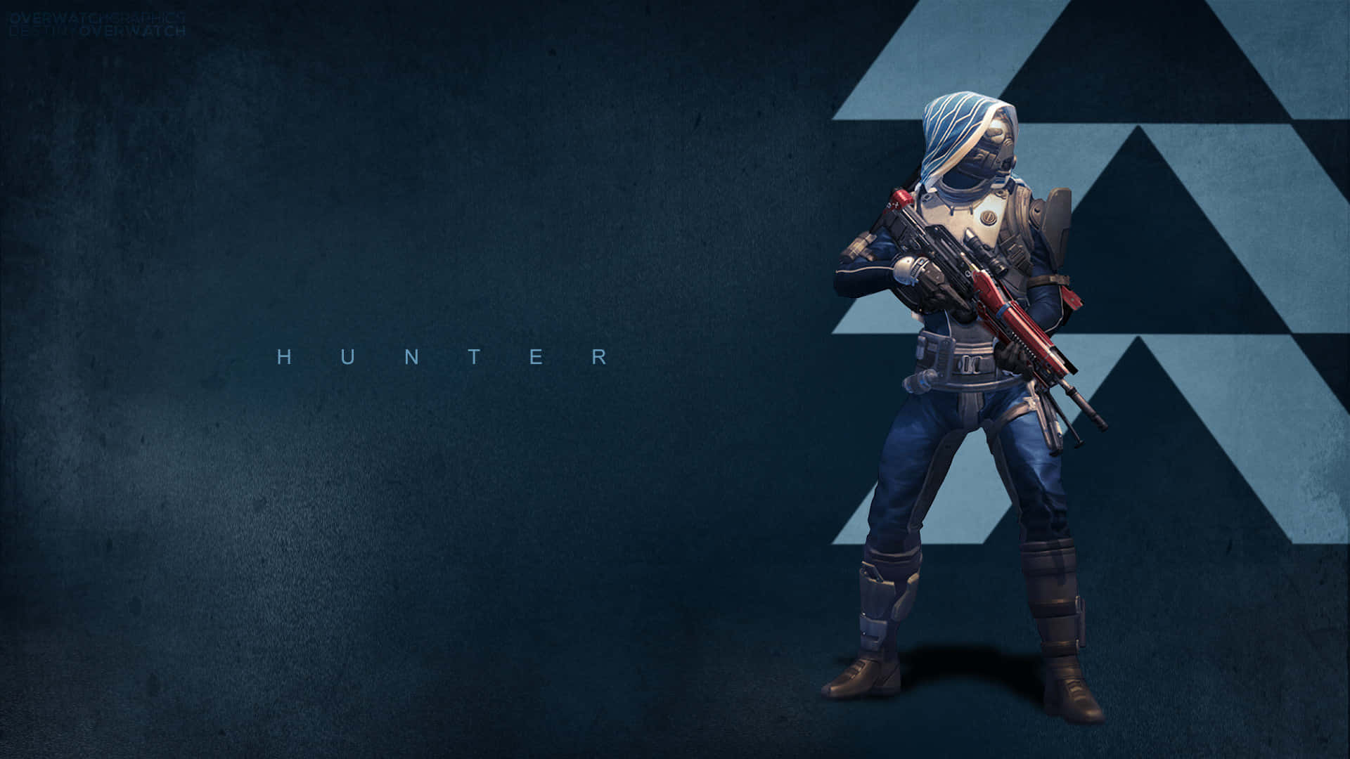 A Hunter With A Gun In Front Of A Dark Background Wallpaper