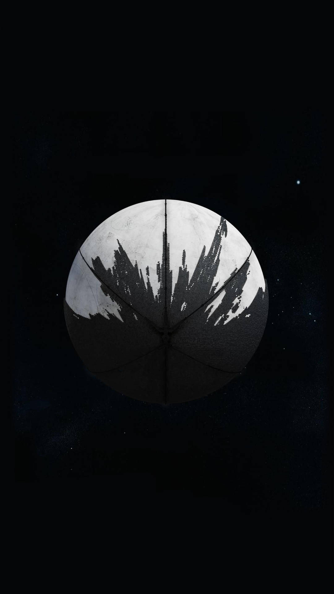 Destiny 2 Iphone Planet Black And White Wallpaper