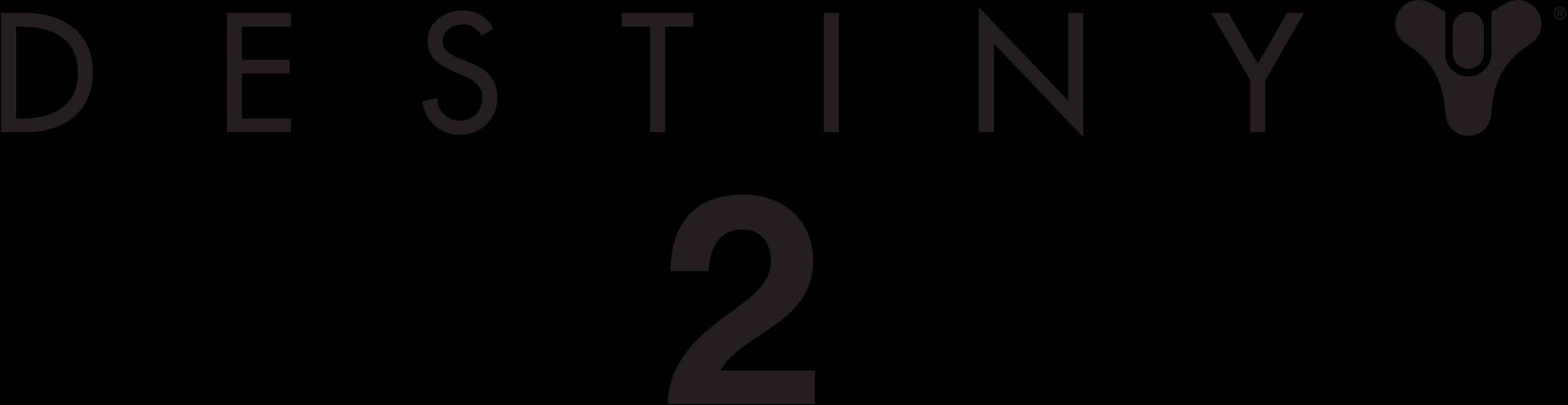 Logo af Destiny 2 med ordet Destiny skrevet med et futuristisk skrifttype Wallpaper