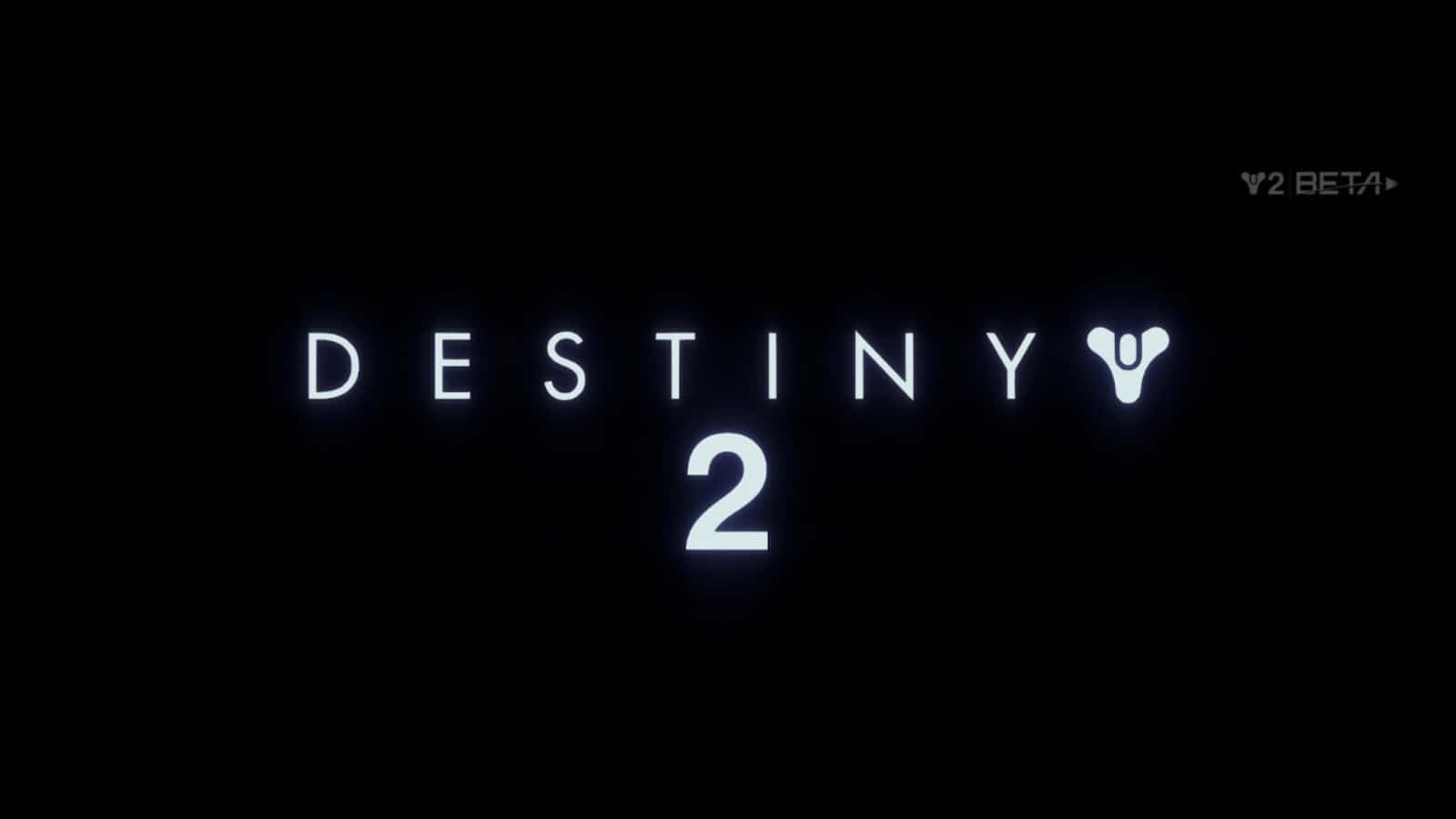 Det officielle logo til den højt forventede videospil, Destiny 2, inkluderet i baggrundsbilledet. Wallpaper