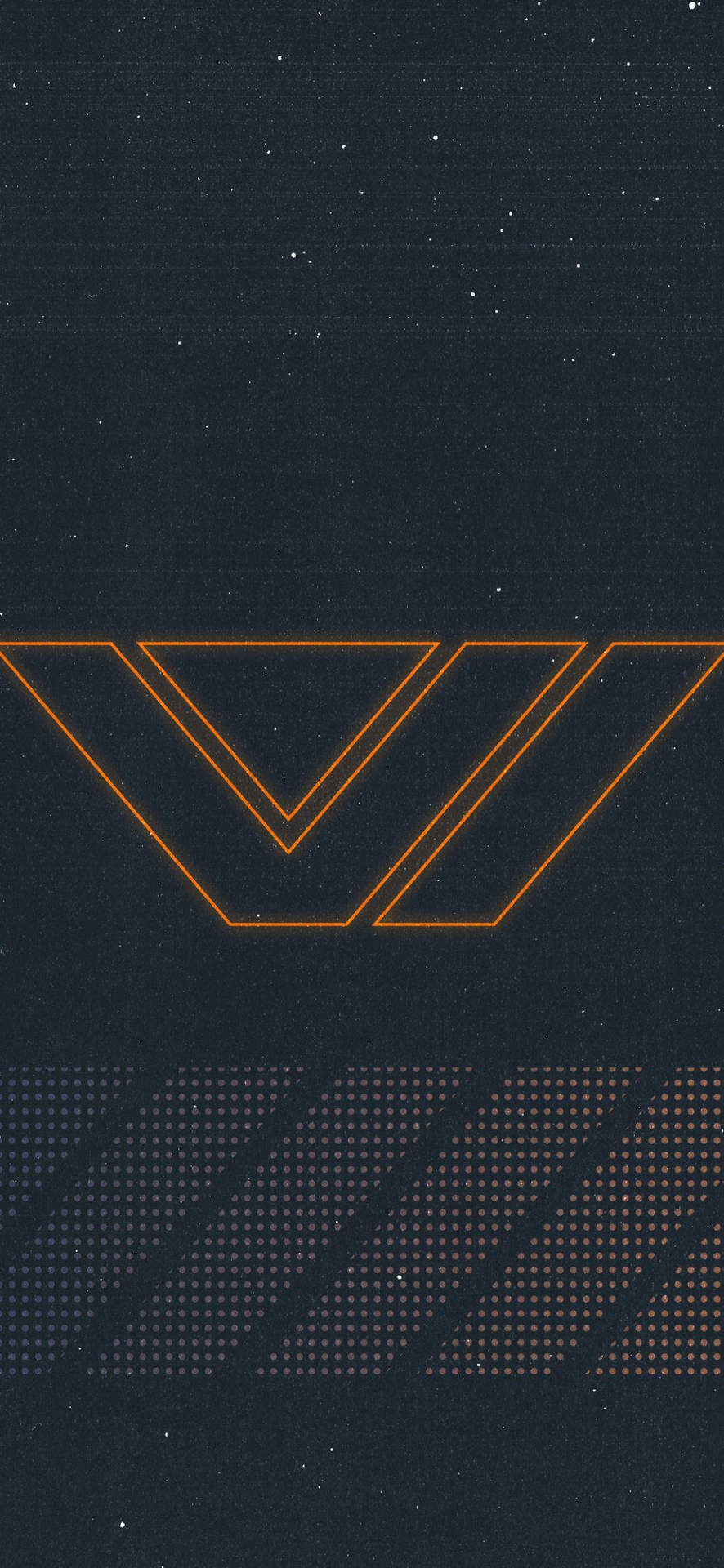A Black And Orange Logo With A V In The Middle Wallpaper