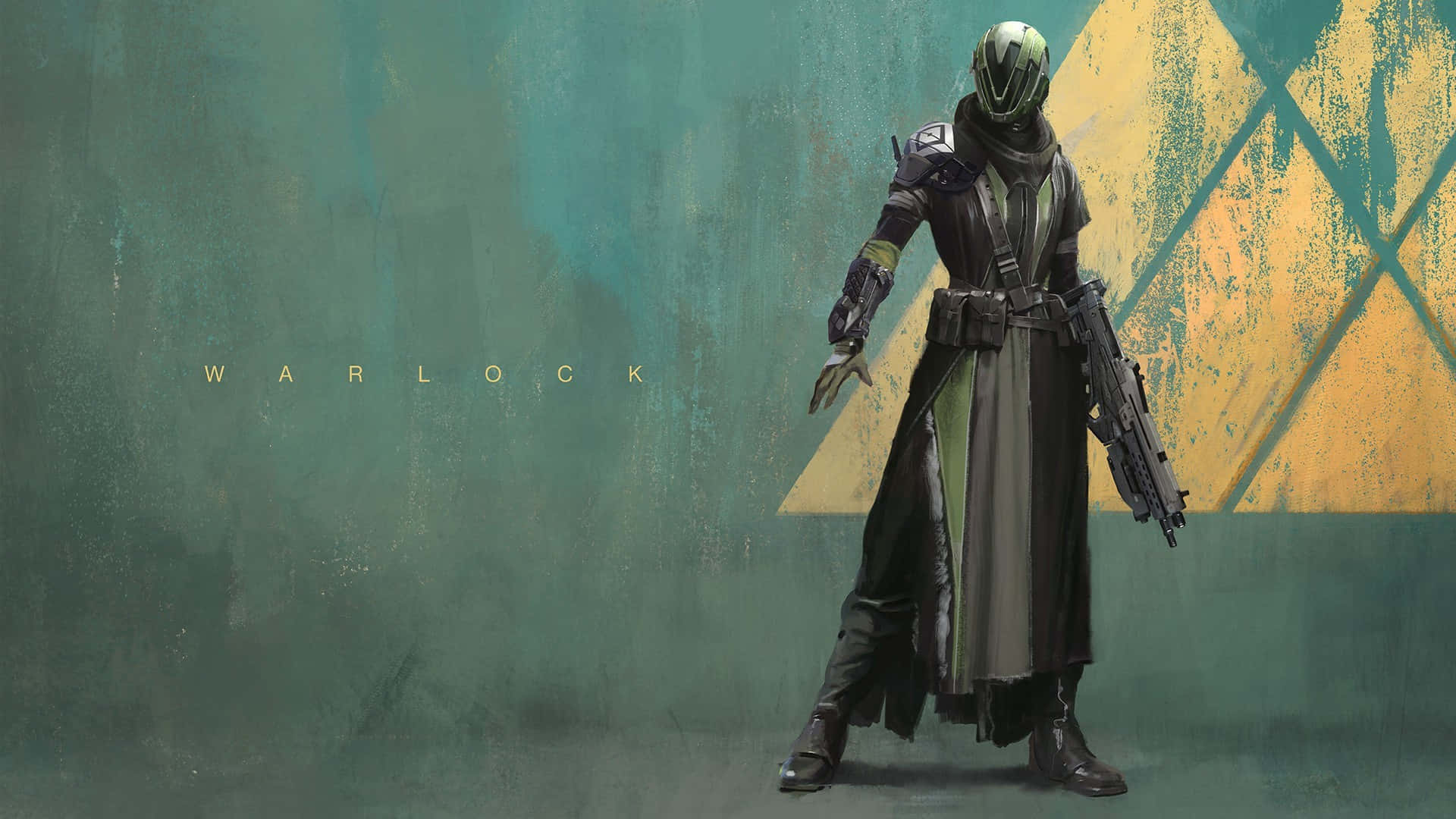 Enwarlock Från Destiny 2, Redo För Action. Wallpaper