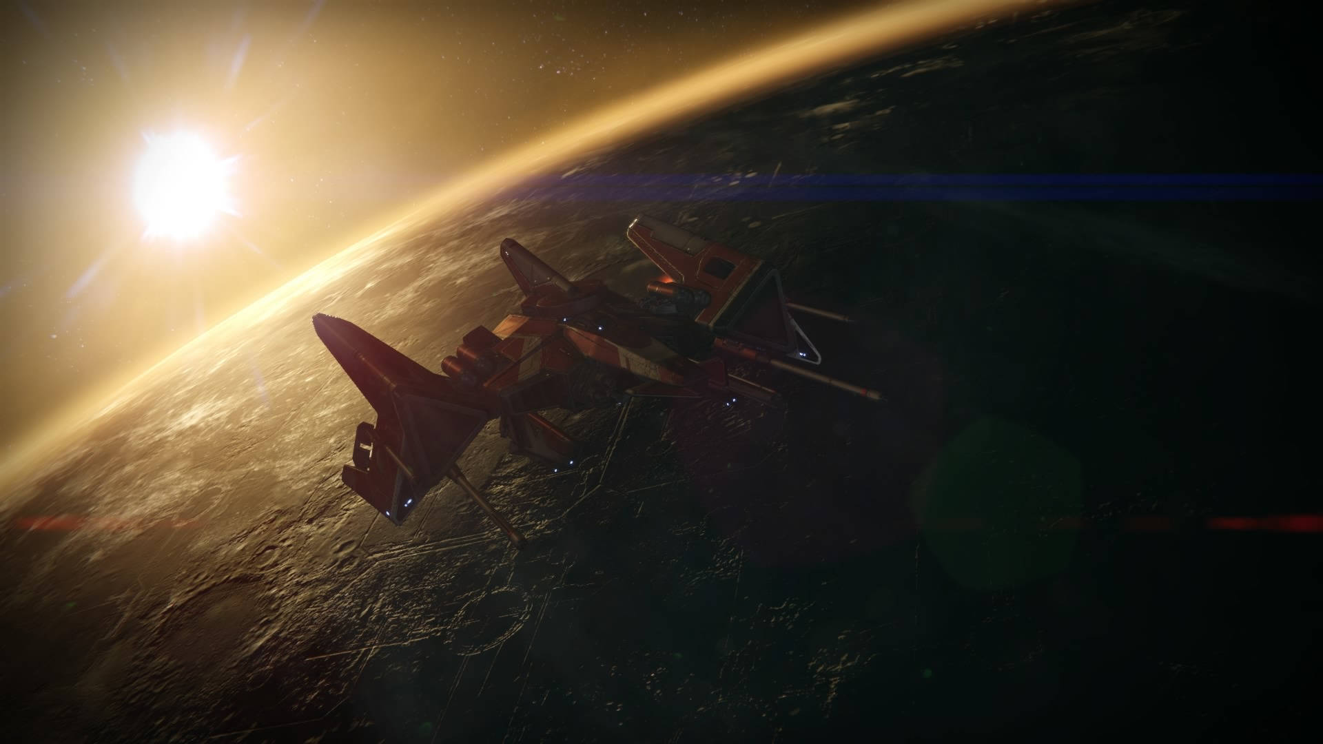 Destiny 4k sol på horisont tapet Wallpaper