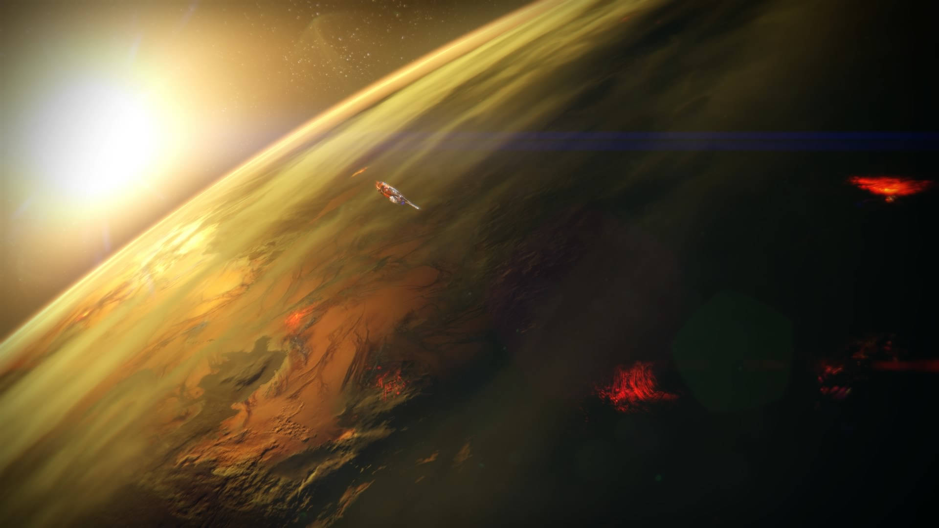 Destino4k: Sol En El Horizonte De Venus. Fondo de pantalla