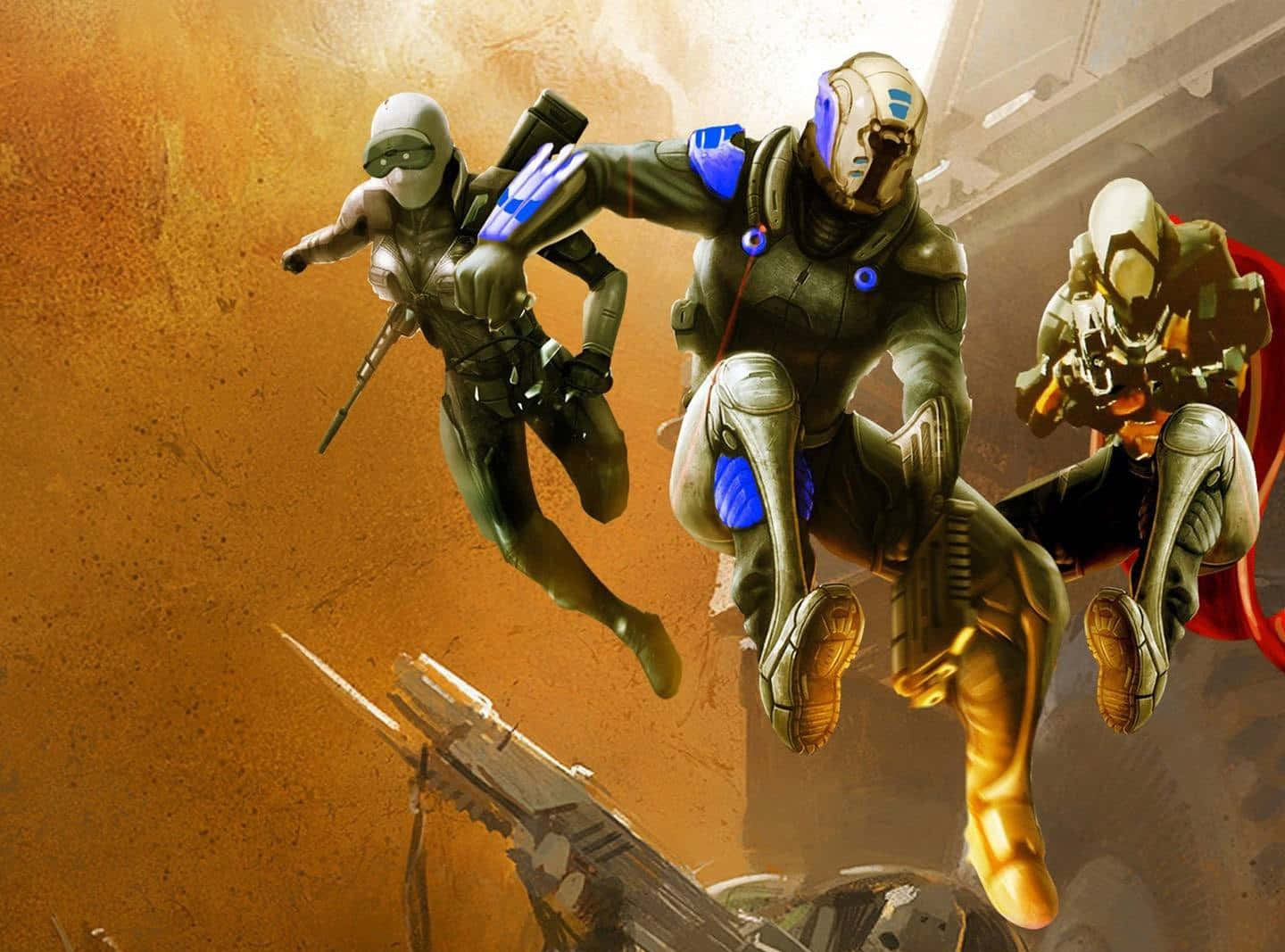 Destiny's Mightiest Heroes Assemble in Action Wallpaper