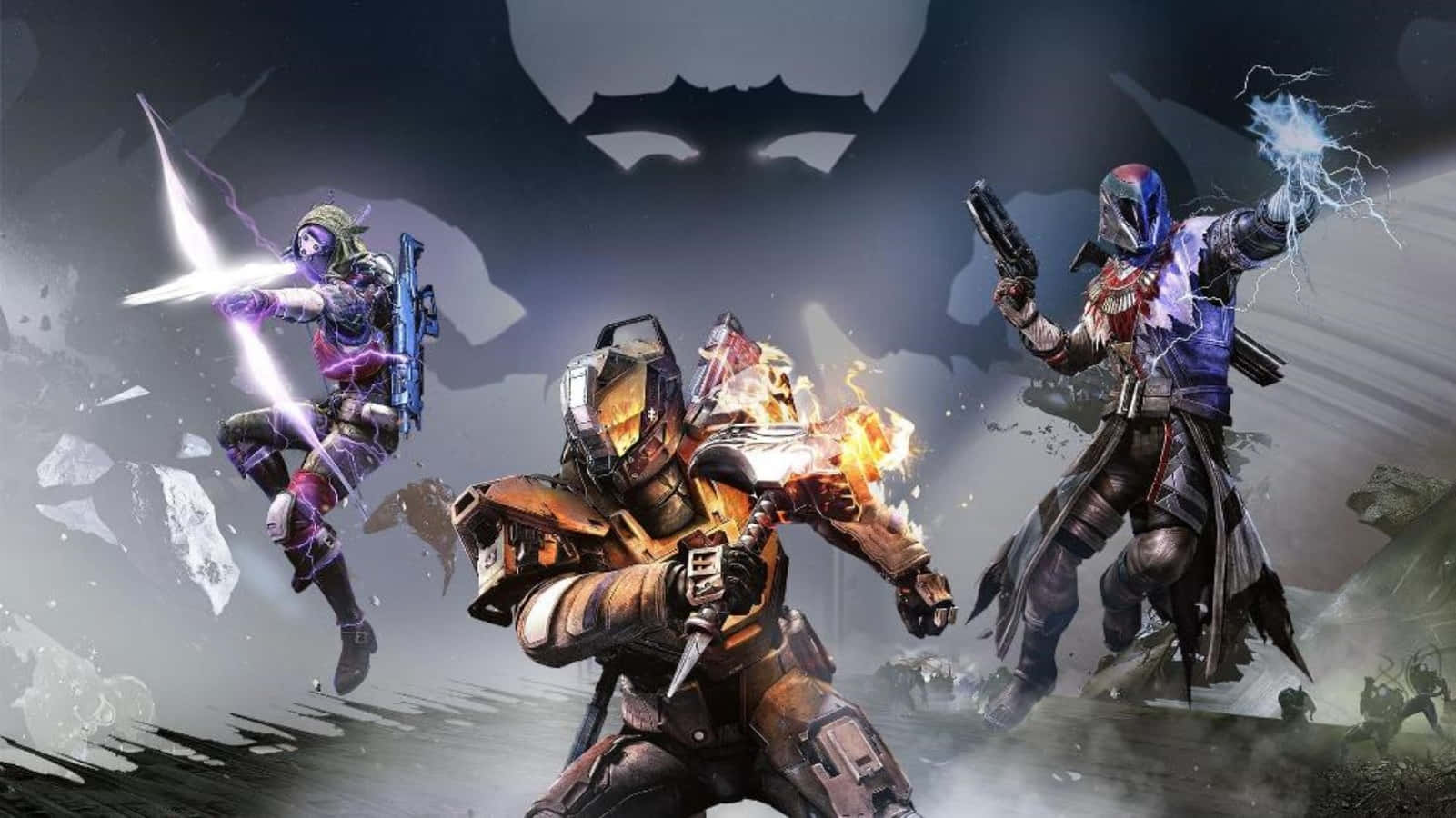 Destiny Characters in Action Wallpaper