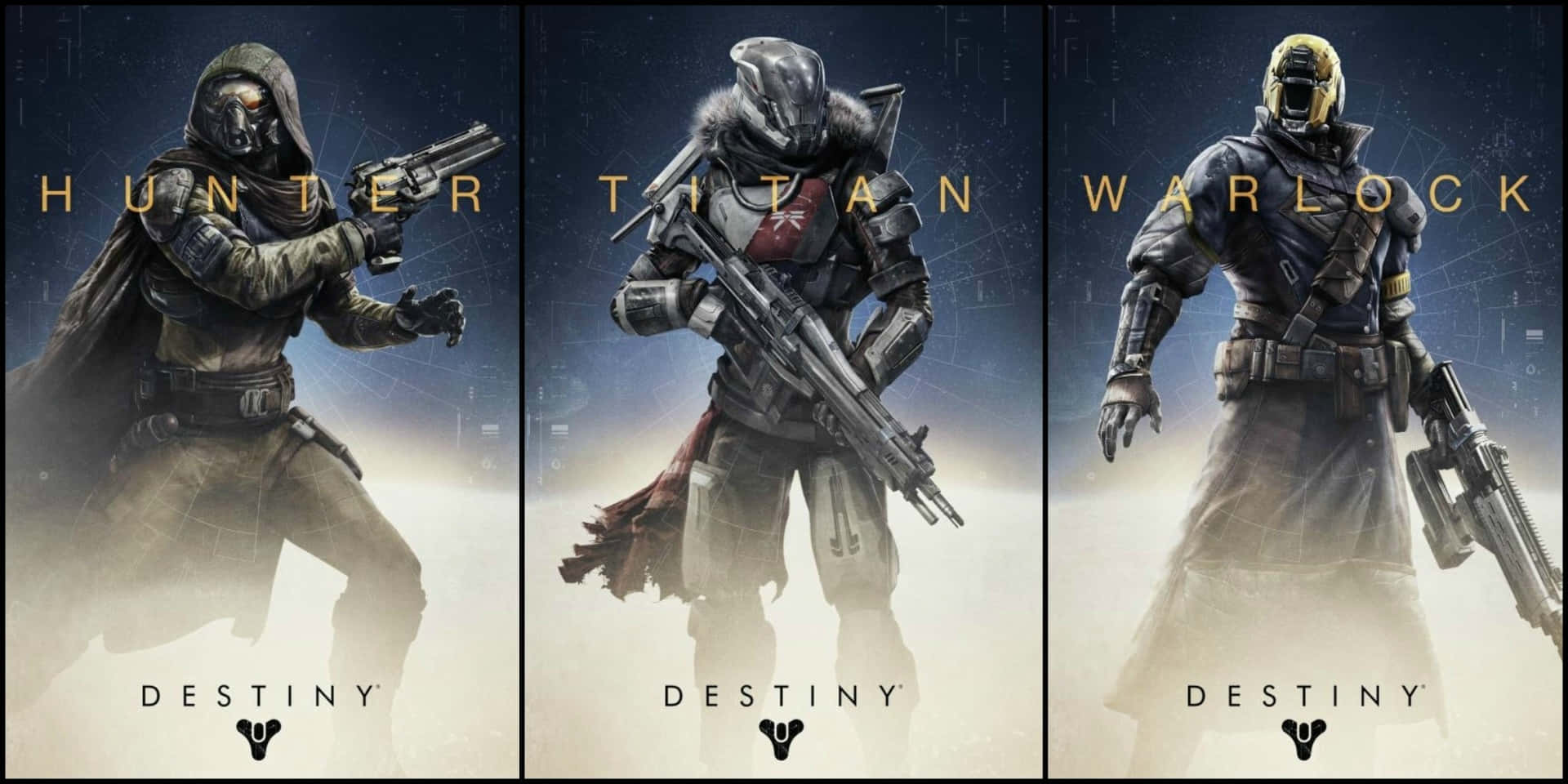 Destiny Characters Unleashing Their Power in Epic Battle Wallpaper