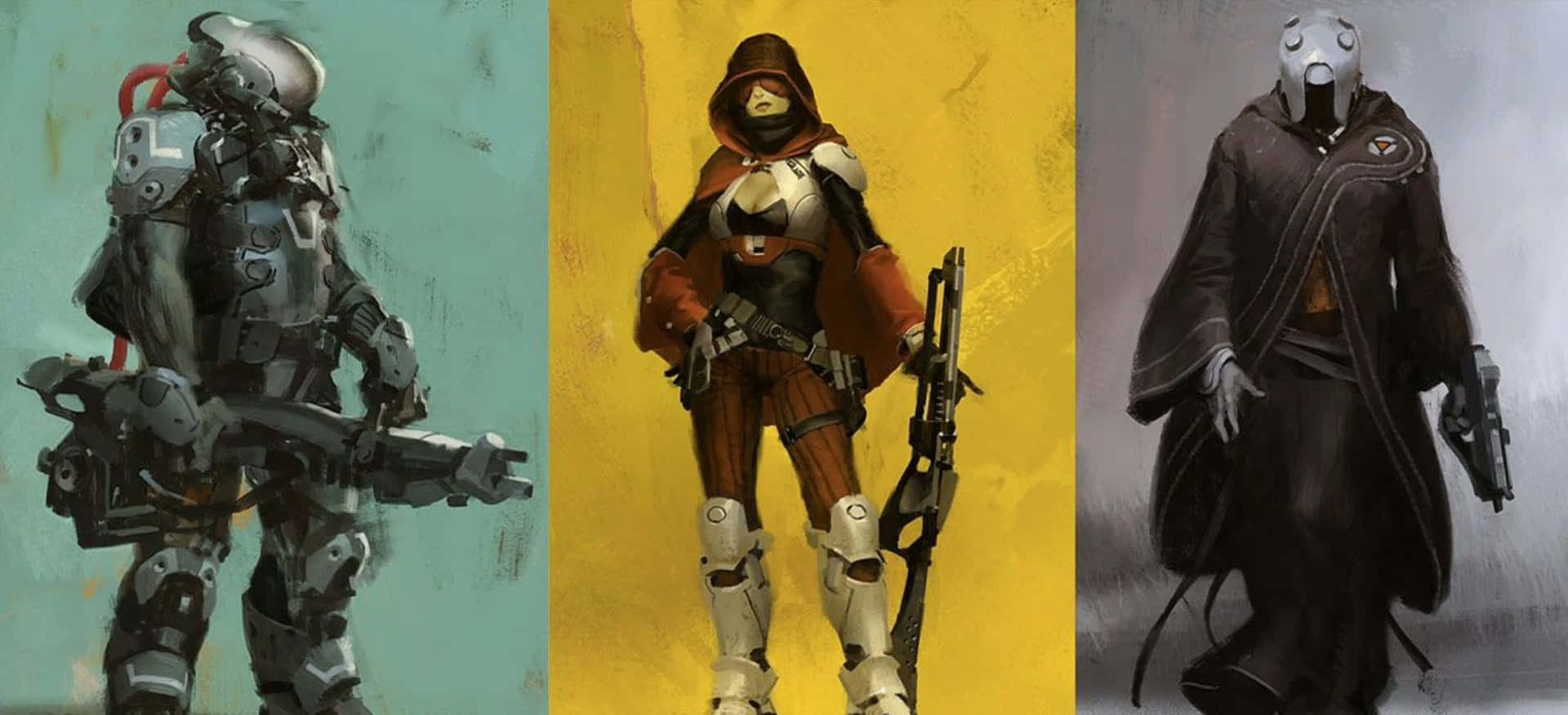 Guardians Unite - Destiny Characters line up for battle Wallpaper