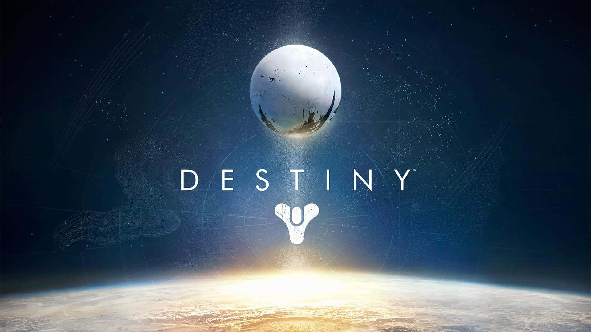 Fly to the Brightest Stars with Destiny Logo Wallpaper