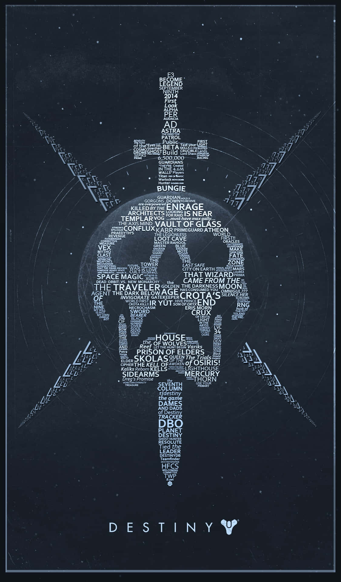 Det Destiny Logo - Hjertet af Guardianerne - Tapet Wallpaper