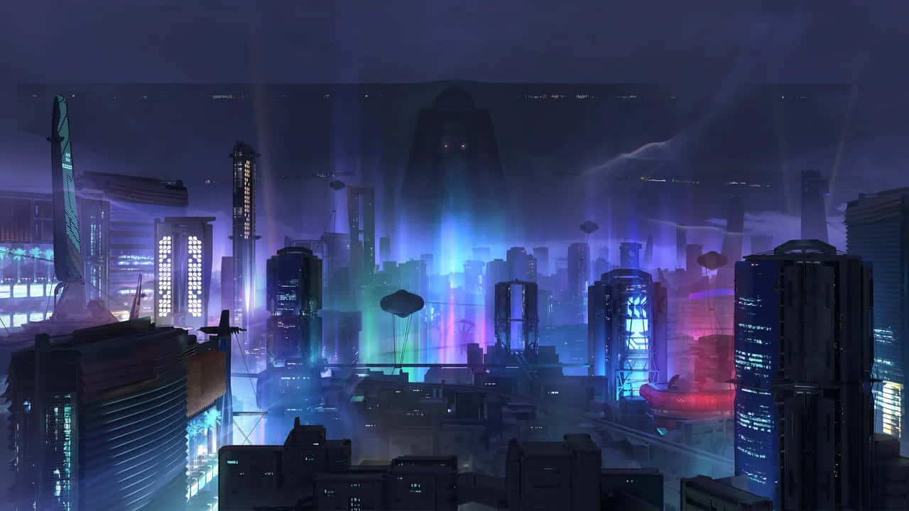 Destiny2 Lightfall Neon Cityscape Wallpaper