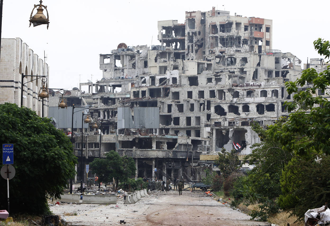 Destroyed Building In Syria Wallpaper
