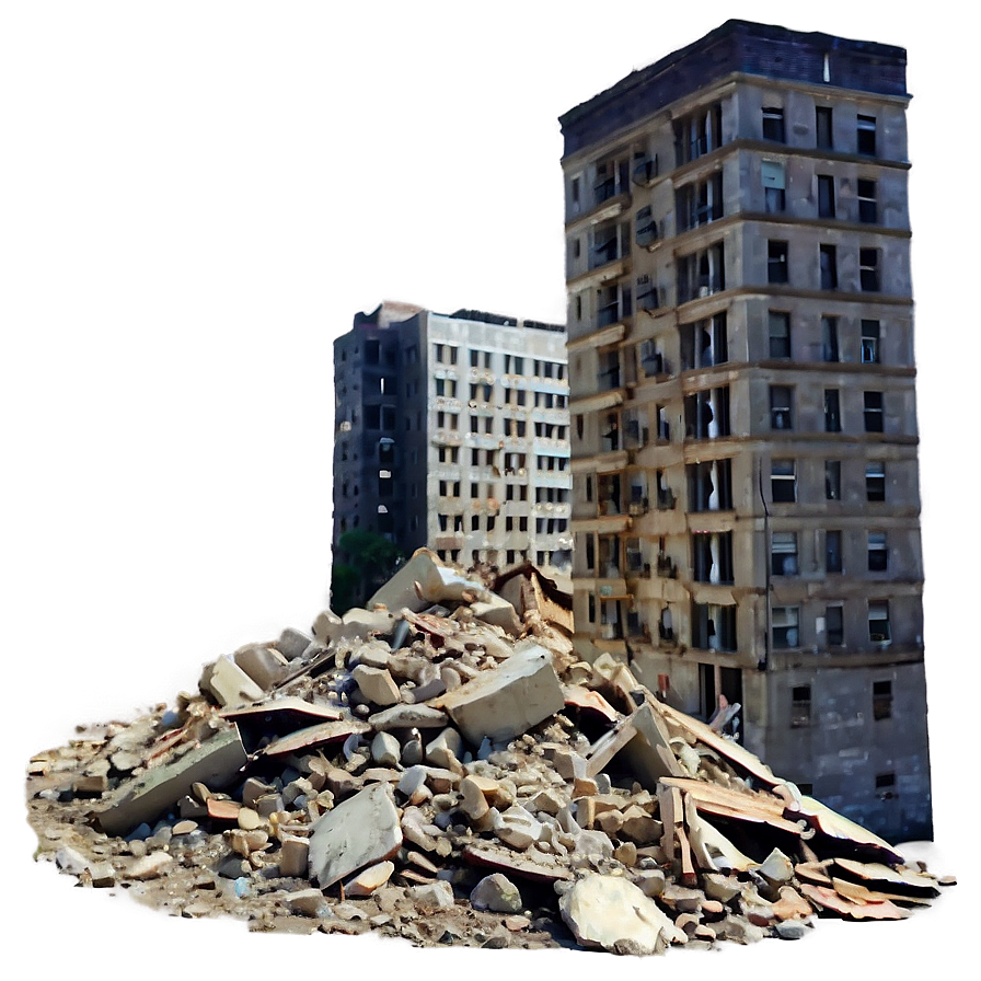 Download Destroyed Building Rubble Png Fth61 | Wallpapers.com