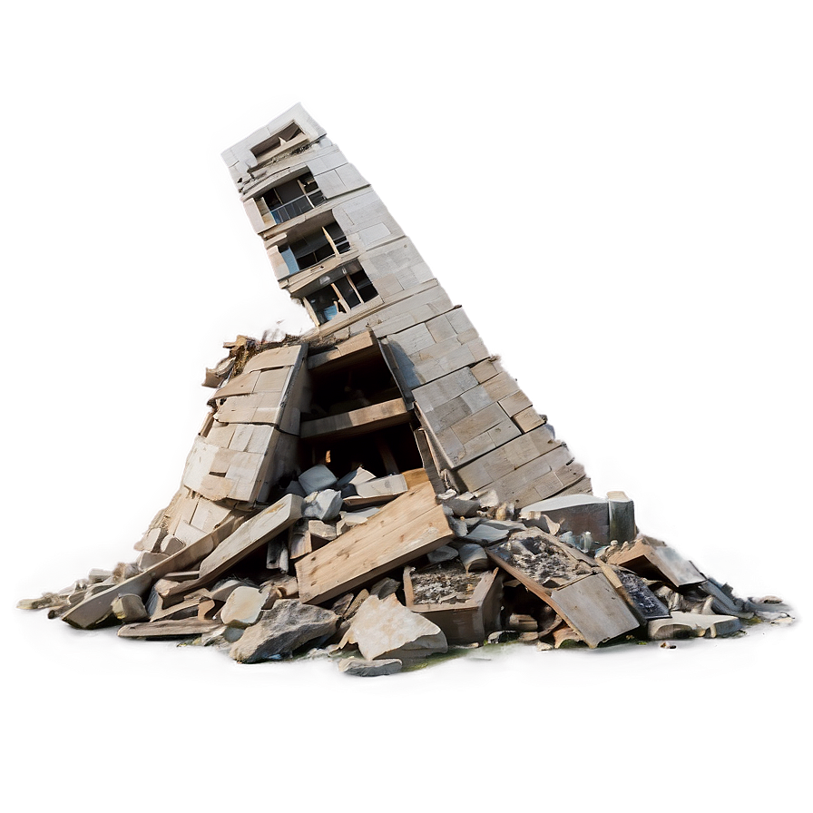 Destroyed Building Rubble Png Rql PNG