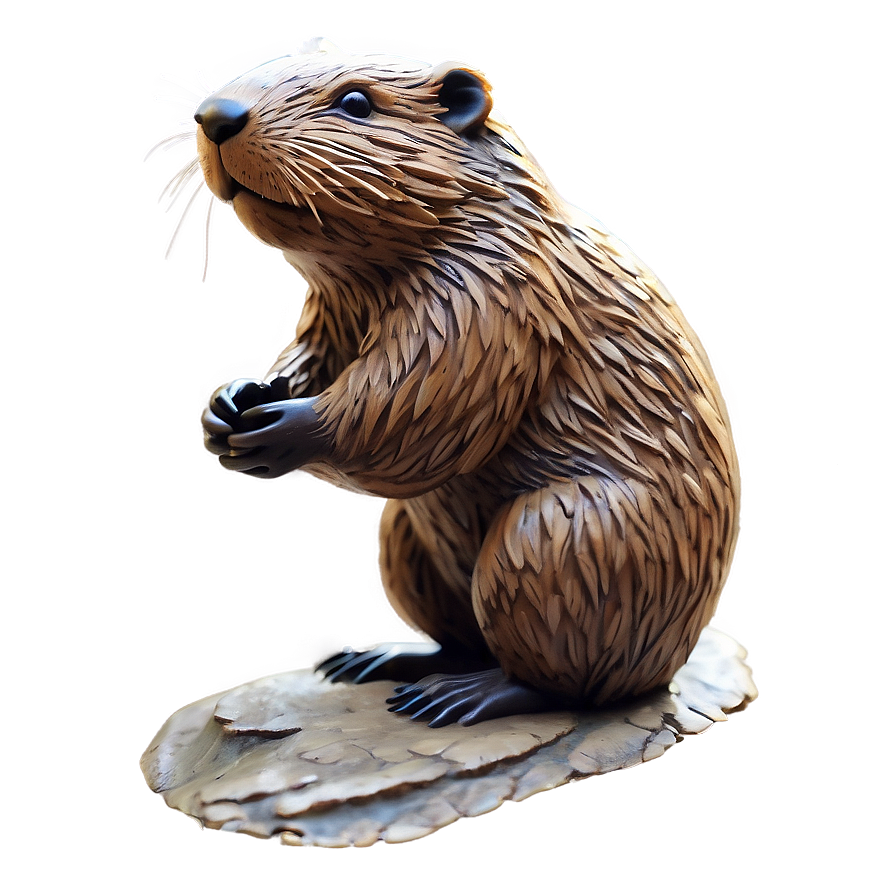 Detailed Beaver Outline Png 05242024 PNG