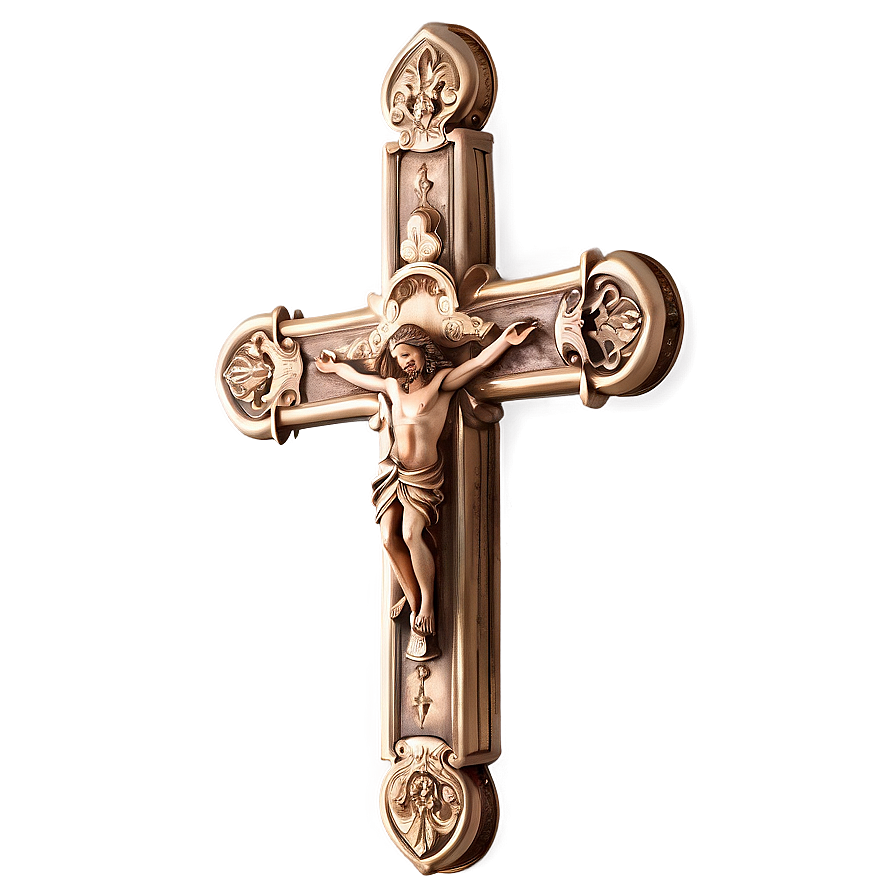 Detailed Catholic Cross Render Png Ypq76 PNG