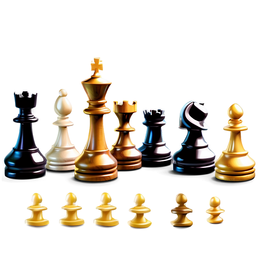 Download Detailed Chess Pieces Illustration Png 30 | Wallpapers.com