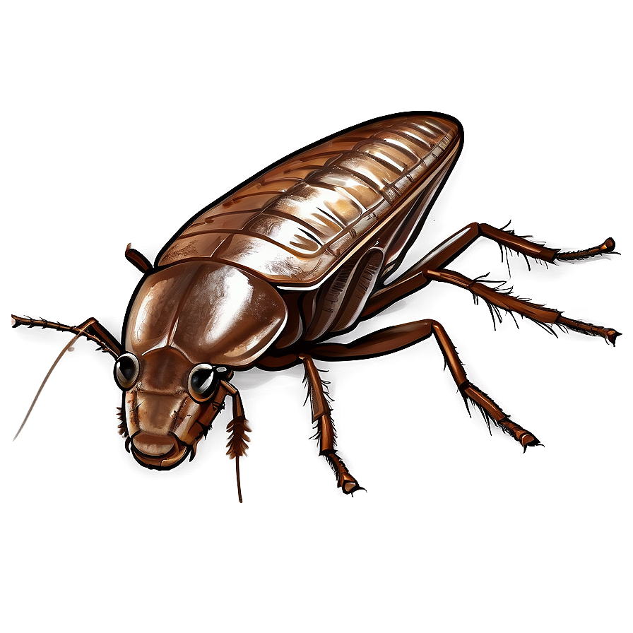 Detailed Cockroach Drawing Png 05232024 PNG